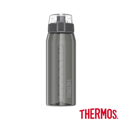 THERMOS膳魔師彈蓋隨手瓶940ml(HP4515SM)灰黑色