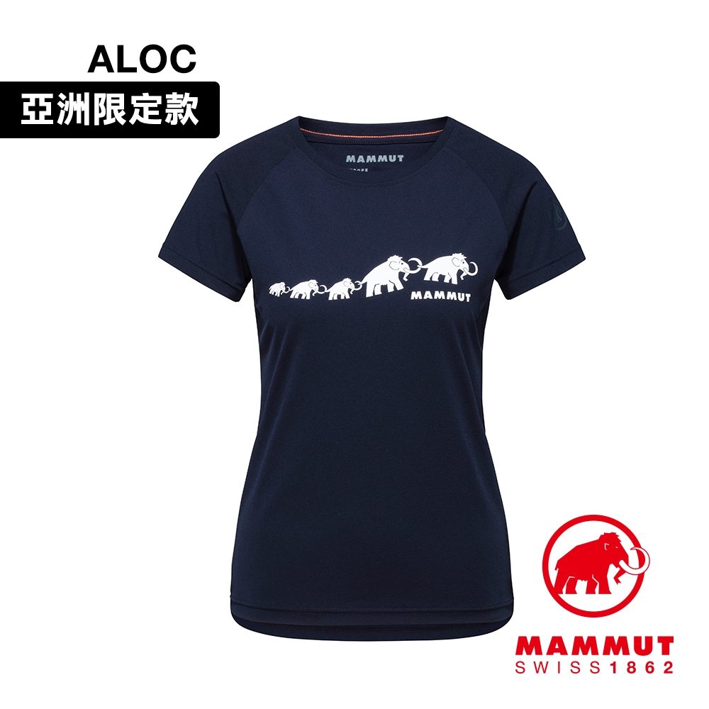 【Mammut 長毛象】QD Logo Print T-Shirt AF 輕便LOGO短T 女款 海洋藍PRT3 #1017-02021