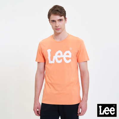 Lee 男款 大Logo短袖圓領T恤 橘