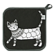 《NOW》方形隔熱墊(黑白貓) | 桌墊 鍋墊 餐墊 耐熱墊 杯墊 product thumbnail 1