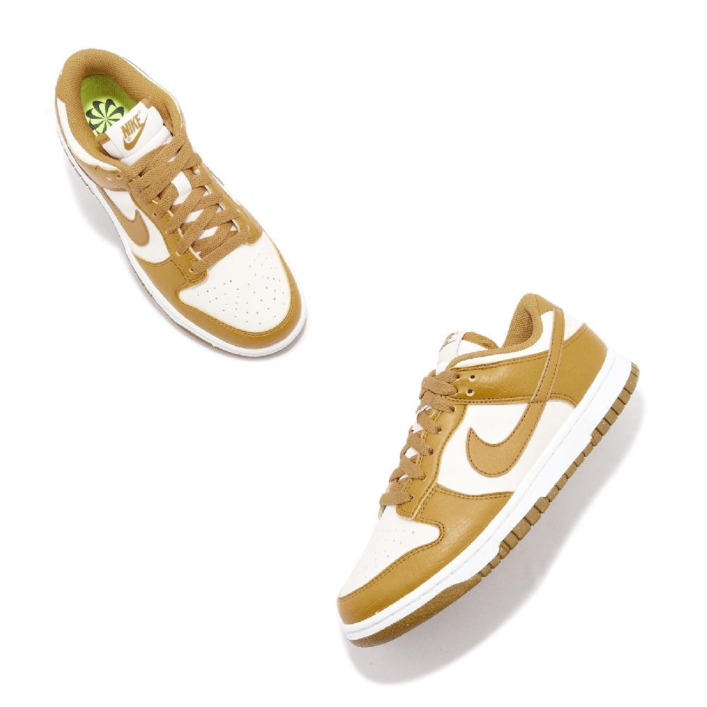 Nike 休閒鞋Wmns Dunk Low Next Nature 女鞋咖哩棕白Curry 回收材質