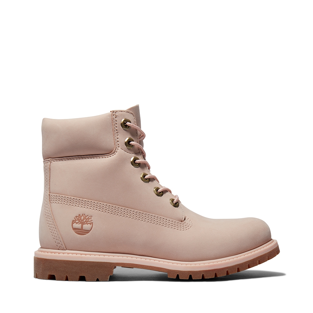 Timberland 女款淺粉色磨砂革TIMBERLAND PREMIUM防水6吋靴|A5SRF662