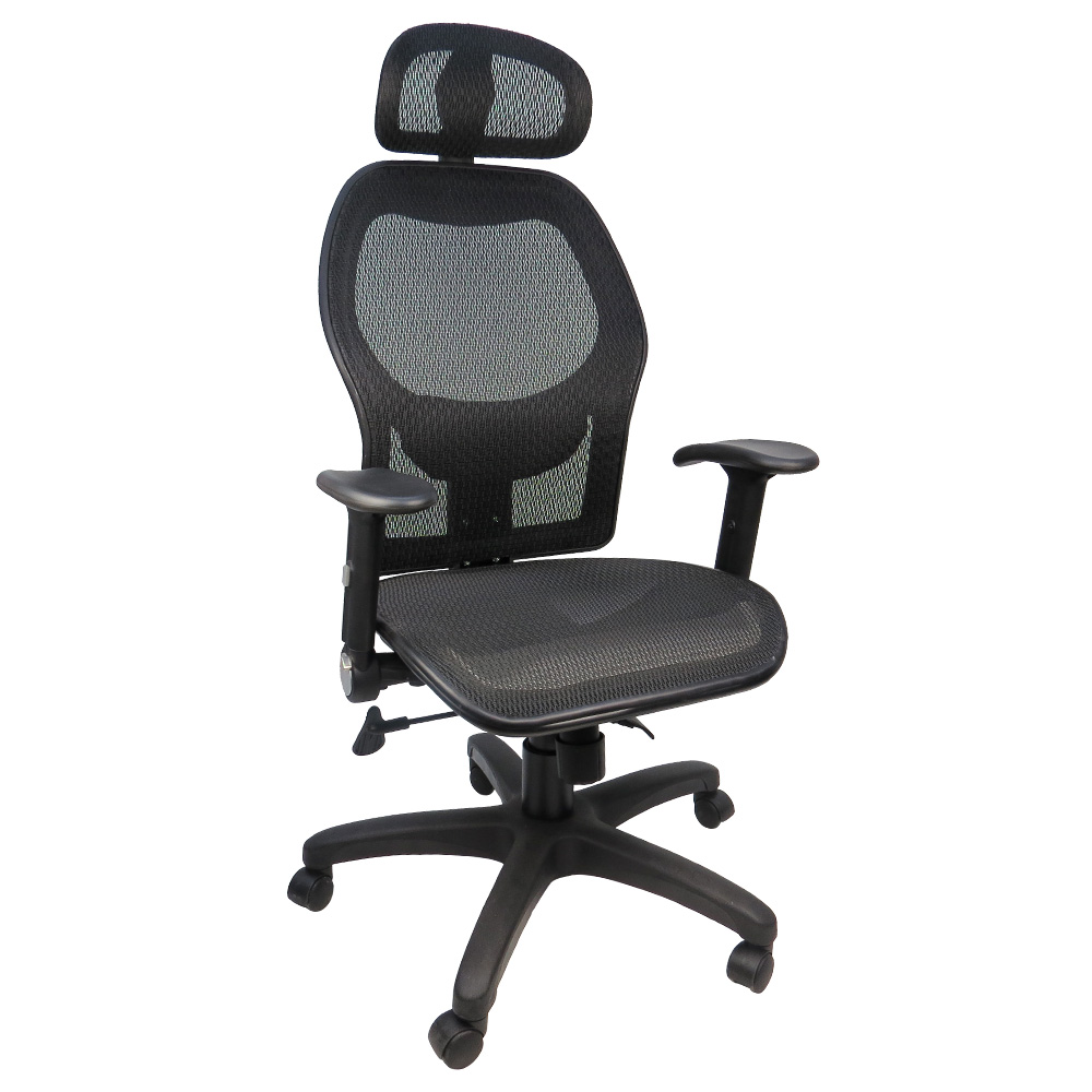 LOGIS邏爵-諾特護腰可調壓框全網電腦椅/辦公椅/主管椅/工學椅