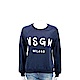 MSGM SCOOP NECK 品牌人氣款深藍色字母棉質運動衫 product thumbnail 1