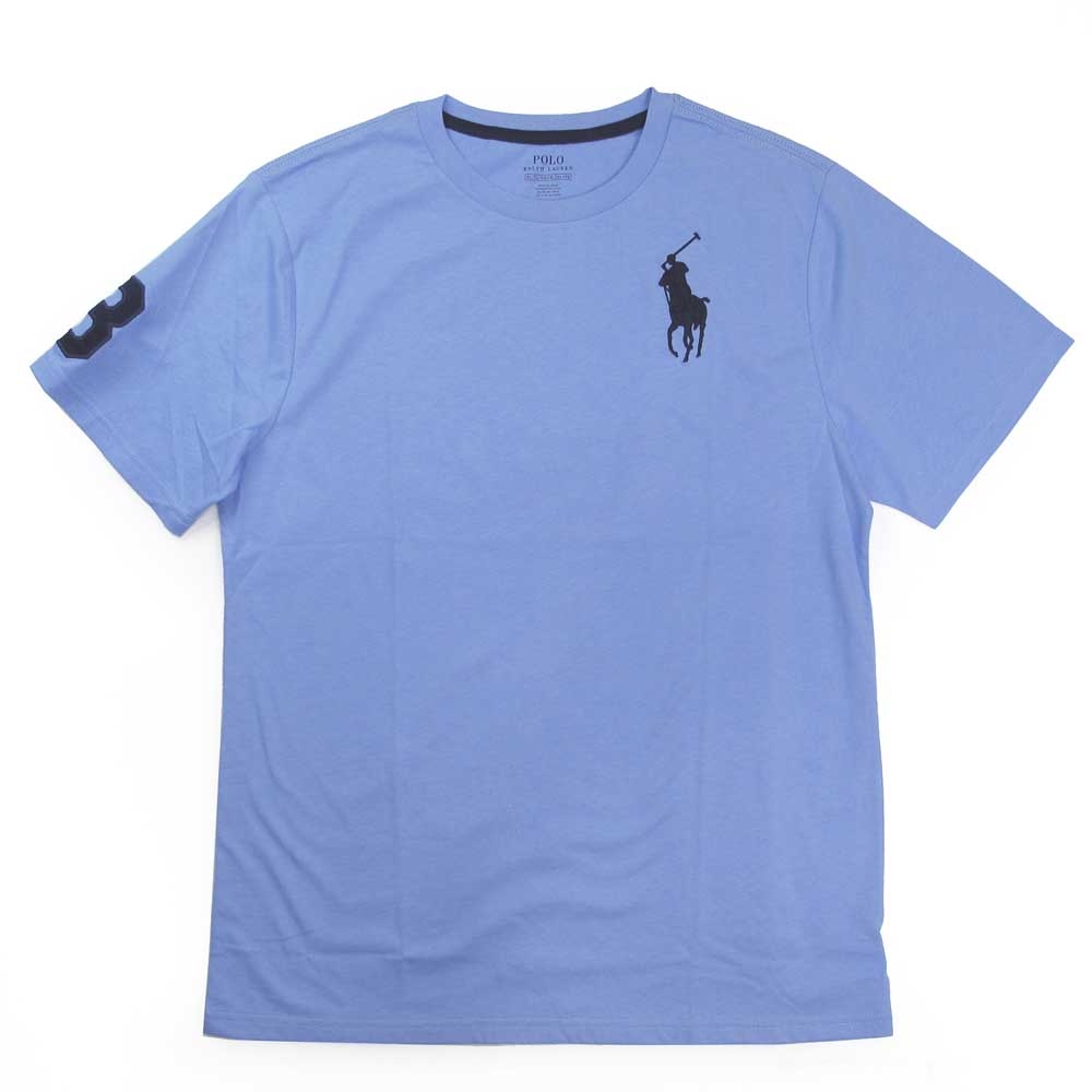 Polo Ralph Lauren 大馬Logo天空藍色3號馬球短袖圓領棉T
