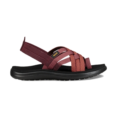 TEVA Voya Strappy 織帶涼拖鞋 深紅 女