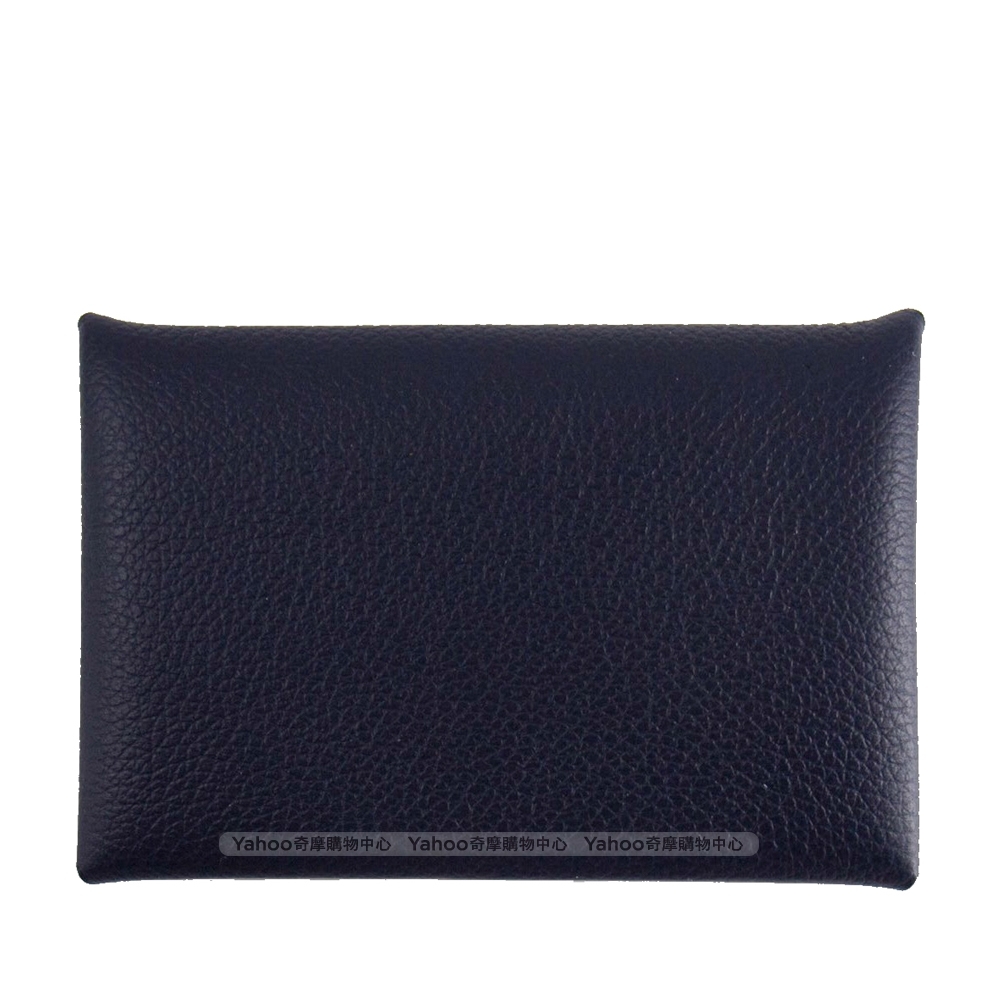 Evercolor Leather Calvi Card Holder Blue Nuit