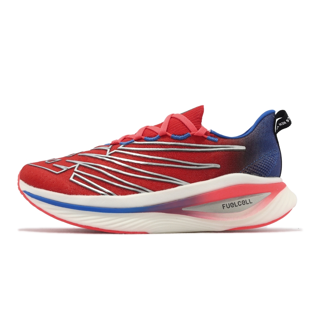 New Balance 競速跑鞋FuelCell SC Elite V3 寬楦女鞋紅藍紐約馬拉松