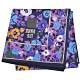 ANNA SUI 優雅玫瑰花字母LOGO圖騰帕領巾(深藍底) product thumbnail 1