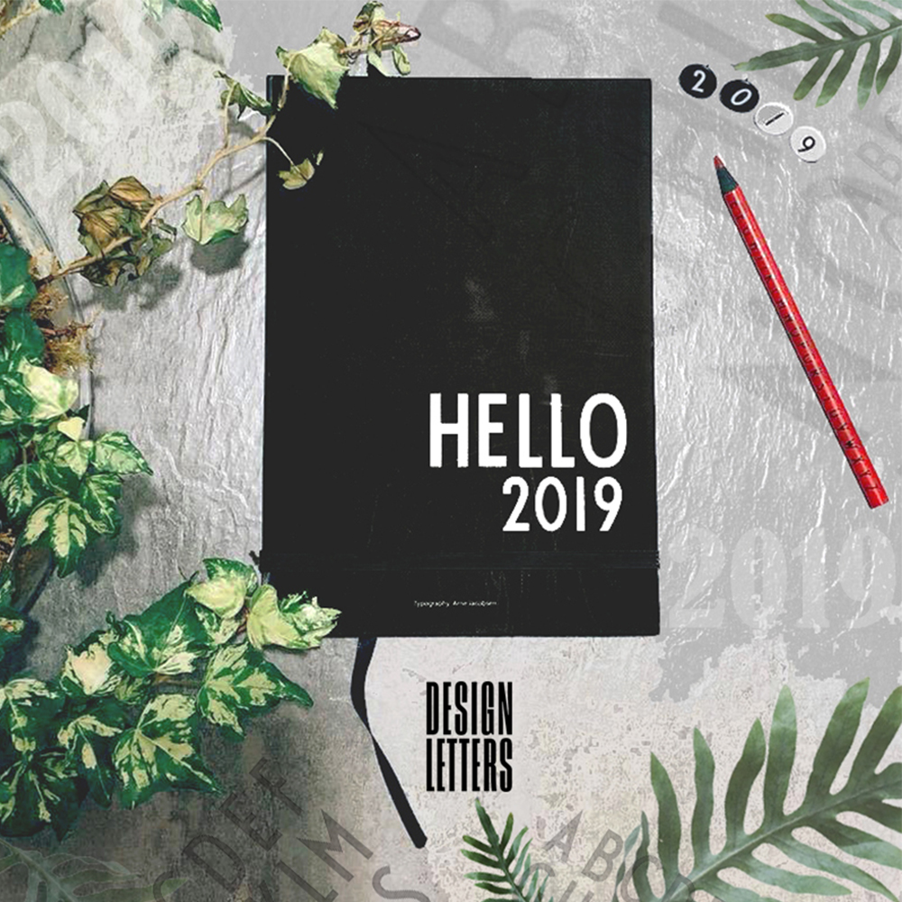 DESIGN LETTERS HELLO 2019 經典年曆 - 經典黑