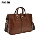 FOSSIL Greenville 真皮釦帶商務公事包-酒棕色 MBG9536212 product thumbnail 1