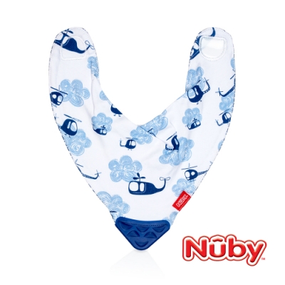 Nuby 咬咬兜-藍(直升機)