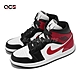 Nike 休閒鞋 Wmns Air Jordan 1 Mid 女鞋 男鞋 白 紅 AJ1 一代 黑頭 BQ6472-160 product thumbnail 1