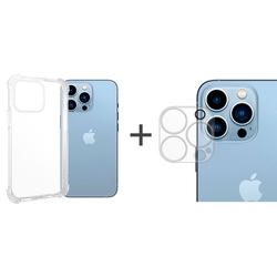 Metal-Slim Apple iPhone 13 Pro Max 軍規防摔抗震手機殼+全包覆式鏡頭貼 超值組合包