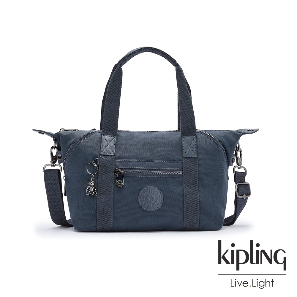 Kipling 質感都市藍灰色手提側背包-ART MINI