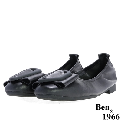 Ben&1966高級頭層羊皮流行舒適包鞋-黑(216101)