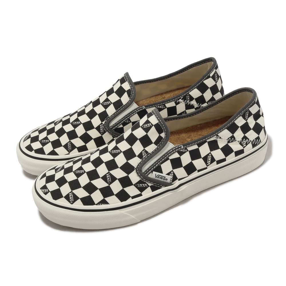 Vans 懶人鞋 Slip-On Vr3 SF 棋盤格 男鞋 黑 白 軟木塞 休閒鞋 可踩後跟 VN0A4BX81KP