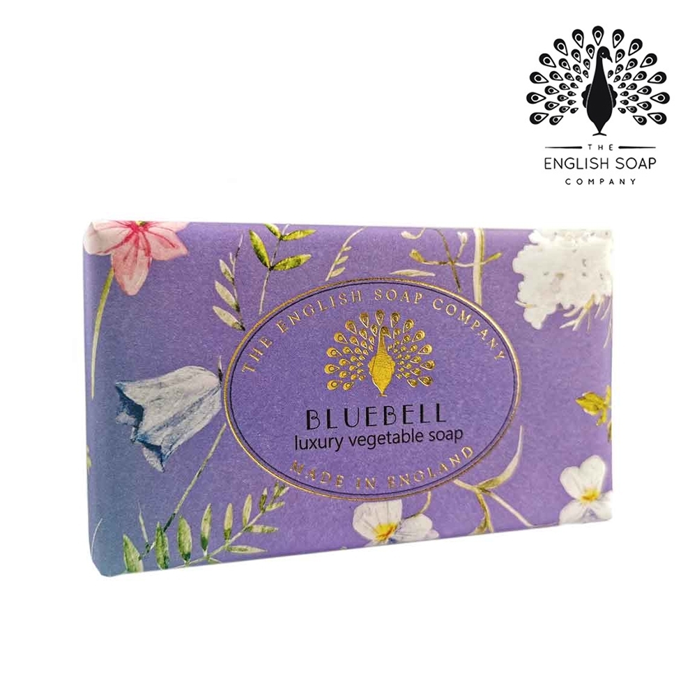 The English Soap Company 乳木果油復古香氛皂-藍風鈴 Vintage Bluebell 190g