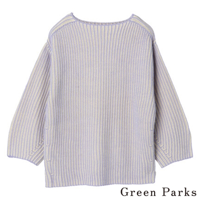 Green Parks 雙色條紋針織上衣