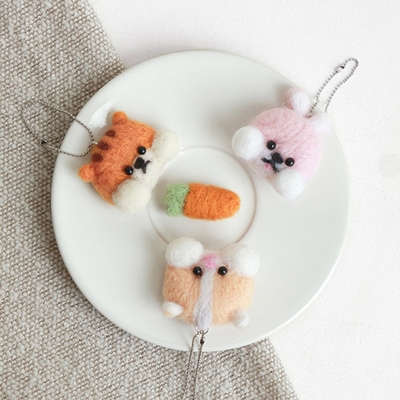 韓國Quokka 羊毛氈手作DIY吊飾 娃娃 鑰匙圈