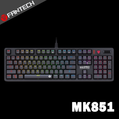 FANTECH MK851 RGB多媒體專業機械式電競鍵盤