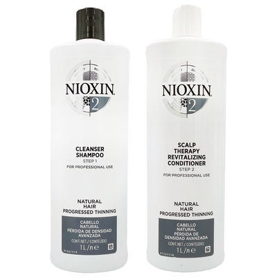 nioxin 耐奧森(儷康絲) 2號潔髮乳+2號甦活乳1000ml 卓冠公司貨