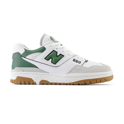 New Balance 男鞋 女鞋 白綠色 運動 膠底 休閒鞋 BB550ESB