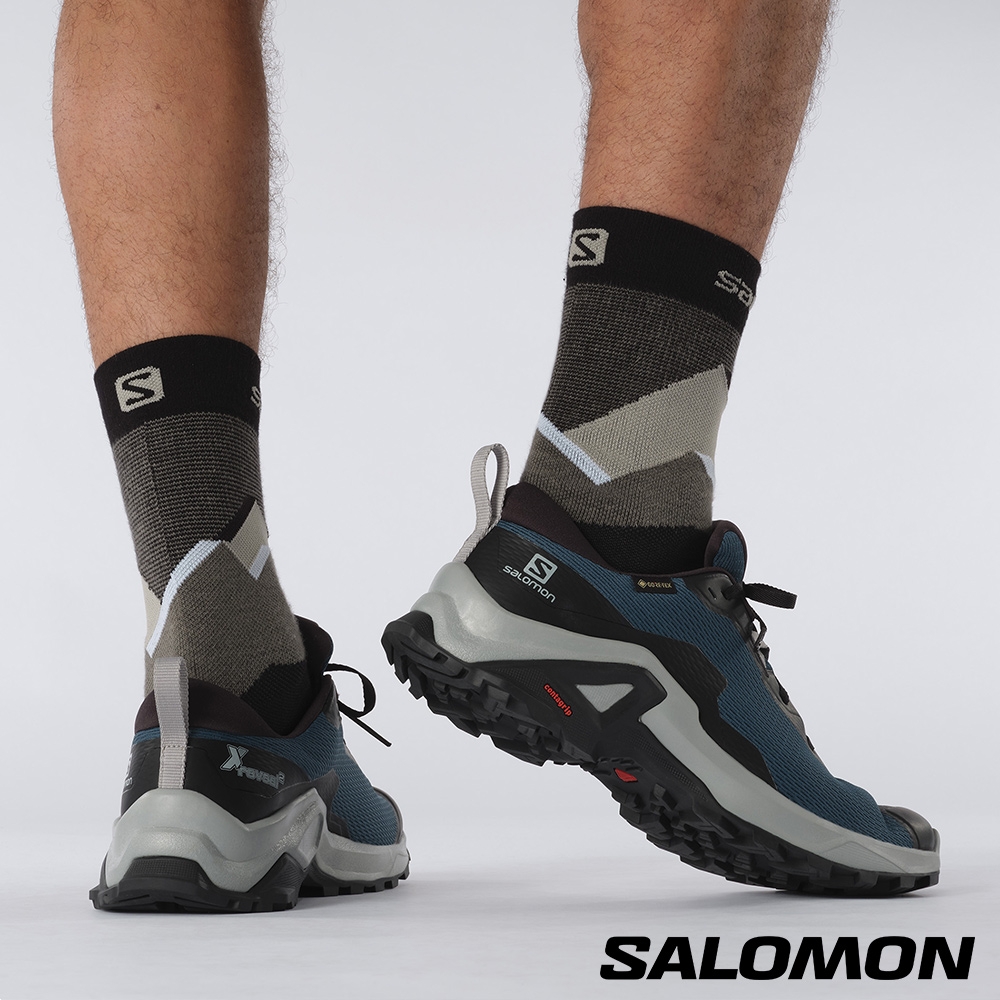 官方直營 Salomon 男 X REVEAL 2 Goretex 低筒登山鞋 野跑鞋 軍藍/黑/深礦灰 | 登山鞋 | Yahoo奇摩購物中心