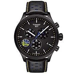 TISSOT天梭 Chrono XL系列 NBA勇士隊三眼計時手錶-45m