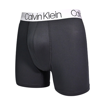 Calvin Klein Microfiber系列 莫代爾超細纖維中長版 平口/四角CK內褲 - 黑色