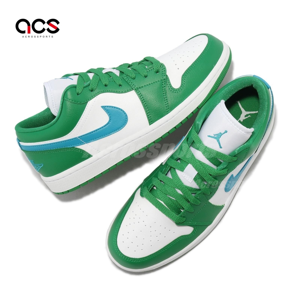 Nike Air Jordan 1 Low Lucky Green 綠白藍女鞋男鞋喬丹AJ1 一代DC0774