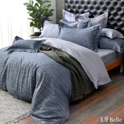 義大利La Belle 現代潮流 單人純棉防蹣抗菌吸濕排汗兩用被床包組