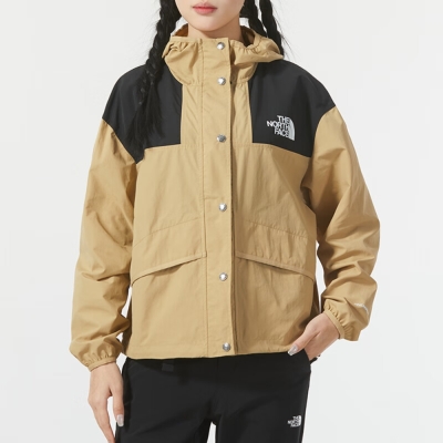 The North Face 北臉 外套 女款 運動連帽外套 防風 W 86 MOUNTAIN WIND JKT 卡其 NF0A5JXOLK5