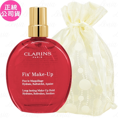 CLARINS 克蘭詩 玫瑰精萃定妝噴霧(15ml)旅行袋組(公司貨)