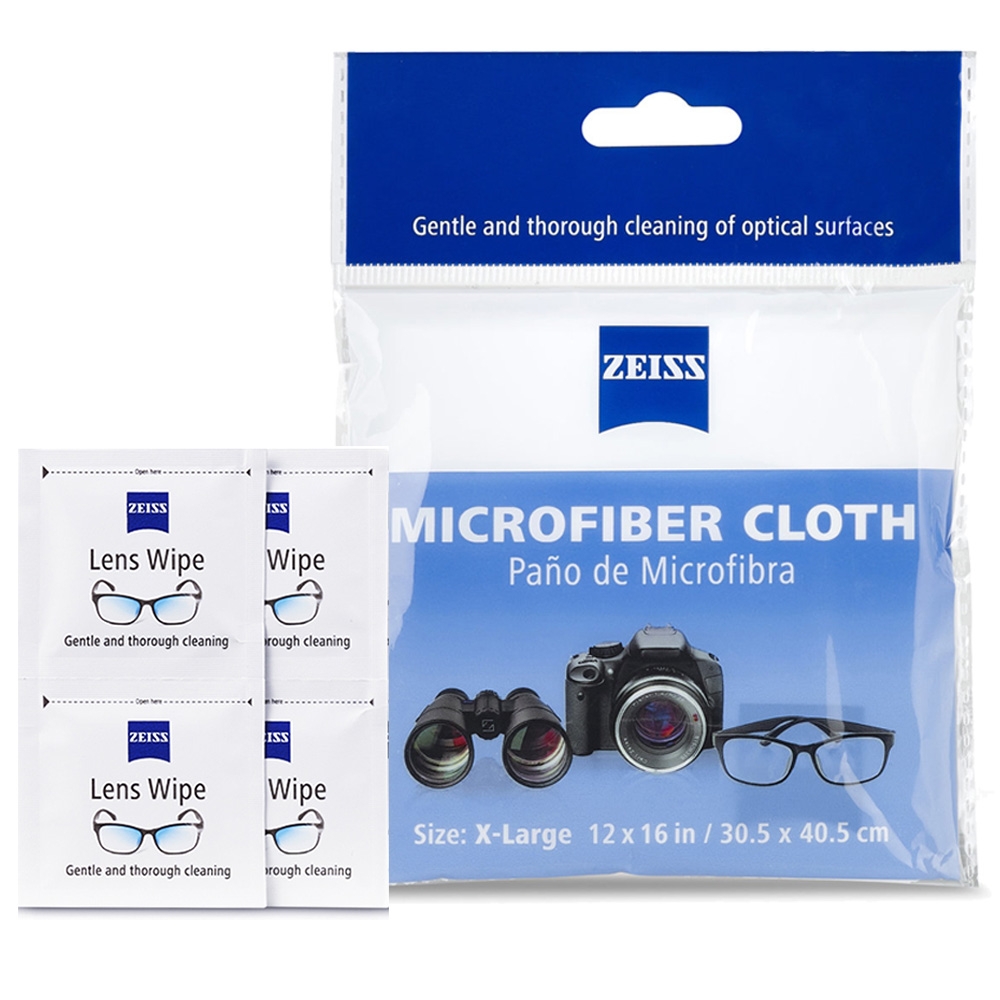 蔡司 Zeiss Microfiber Cloth 超細纖維布+拭鏡紙/20張