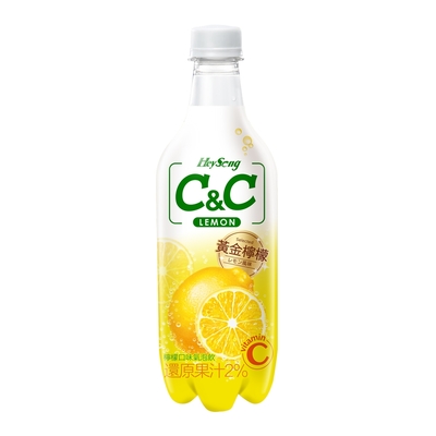 黑松 黑松汽水C&C氣泡飲-檸檬口味(500mlx24入)