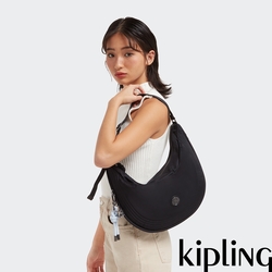 Kipling 經典率性黑月彎型側肩包-HANIA B