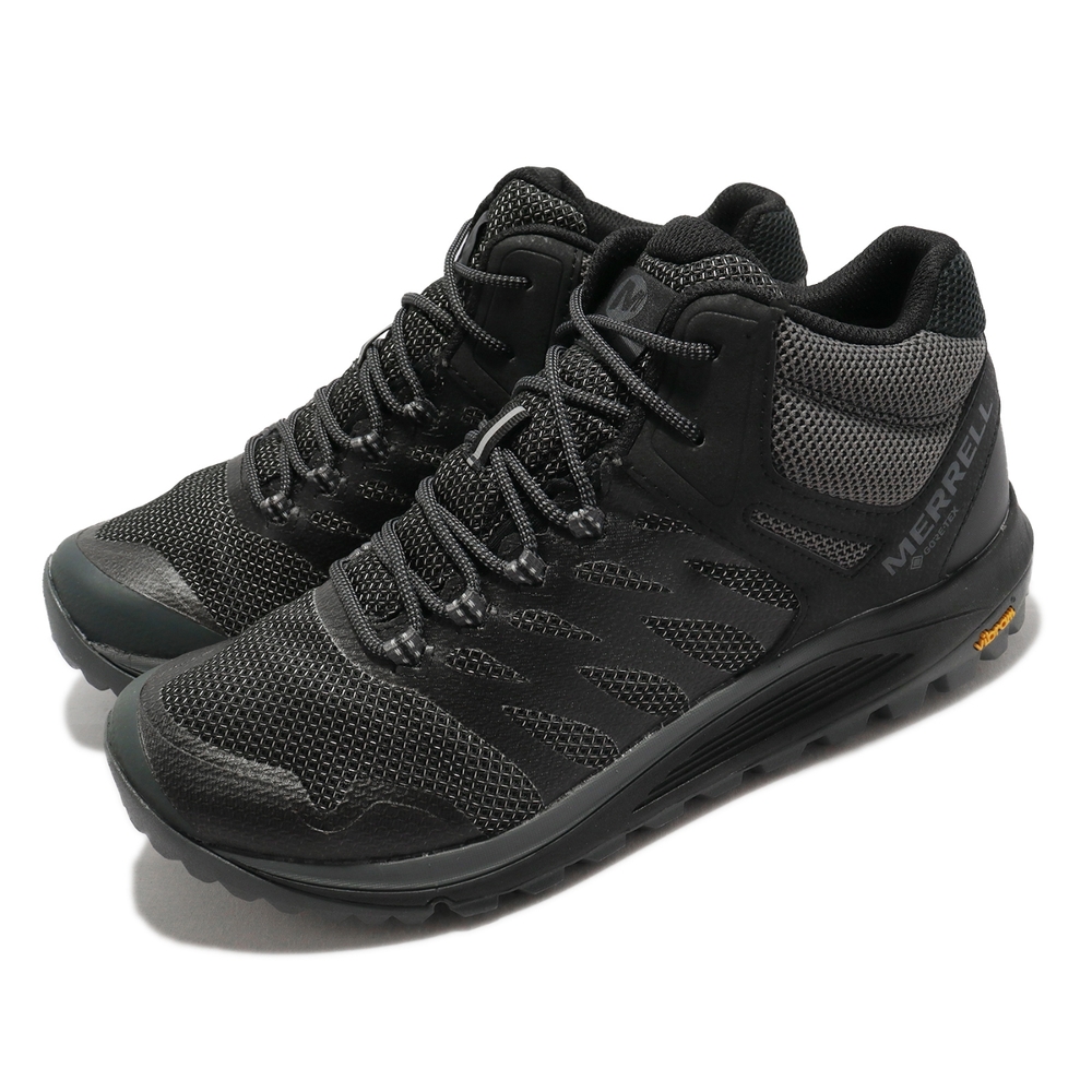 Merrell 登山鞋 Nova 2 Mid GTX 男鞋 黑 灰 防水 戶外鞋 Vibram 中筒 機能 郊山 ML067257