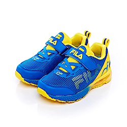 FILA KIDS 中童MD氣墊慢跑鞋-藍黃 2-J829S-399