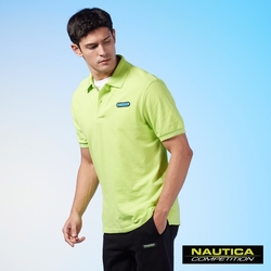 Nautica 男裝 COMPETITION簡約素面短袖POLO衫-綠色