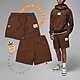 Nike 短褲 Jordan x Titan 男款 棕 咖啡 純棉 喬丹 棉褲 抽繩 DV7037-262 product thumbnail 1
