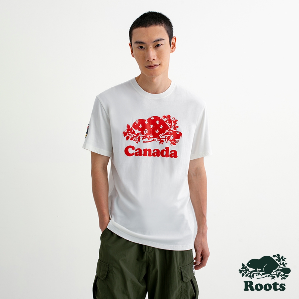 Roots 男裝- CANADA COOPER短袖T恤-白色