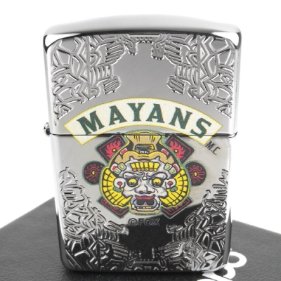 ZIPPO 美系~Mayans M.C.-瑪雅摩托幫圖案深刻打火機(ARMOR裝甲)