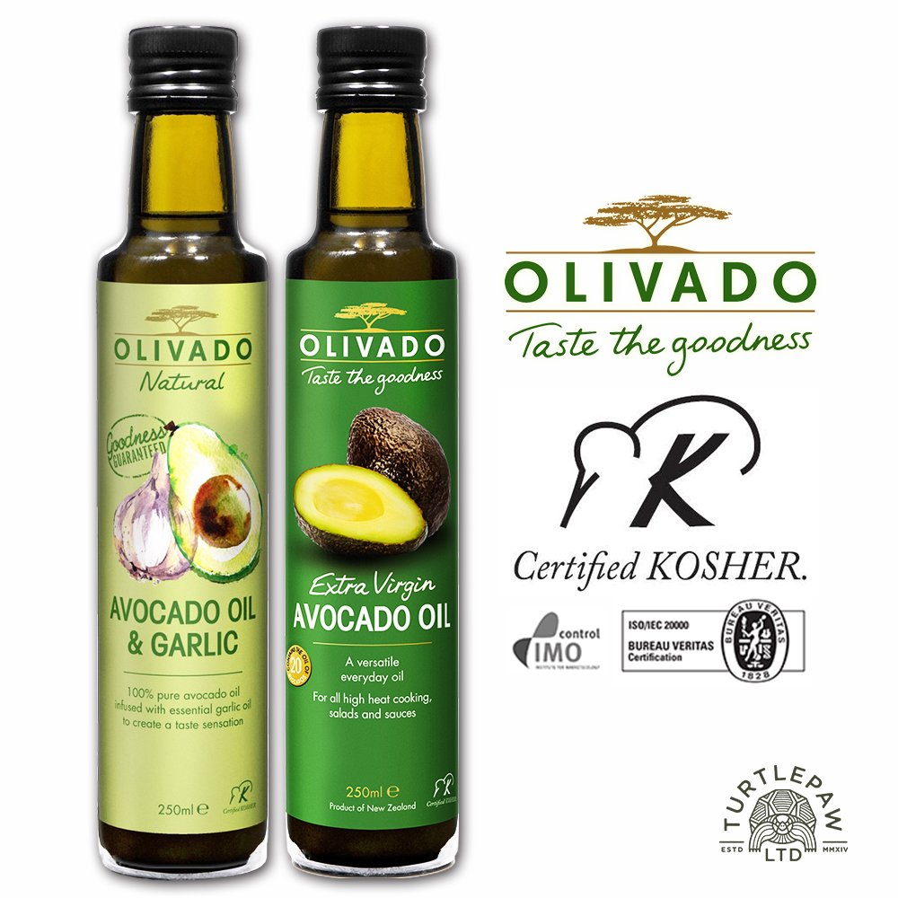 【Olivado】紐西蘭原裝進口酪梨油-冷壓初榨/大蒜風味(250毫升/瓶)