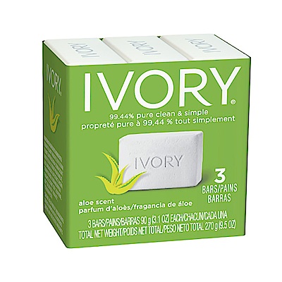 IVORY 蘆薈香皂(90g/3.01oz×3入)