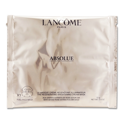 (即期品)LANCOME 蘭蔻 絕對完美24K黃金玫瑰霜面膜 15g(效期至2025年07月)