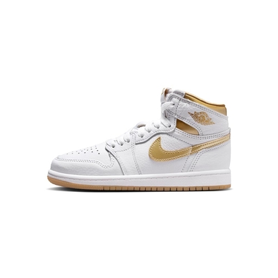 Nike Air Jordan 1 High OG PS 中童 白金 童鞋 AJ1 喬丹 休閒鞋 FD2597-107