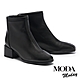 短靴 MODA MODAY 極簡時髦主義牛皮粗高跟短靴－黑 product thumbnail 1