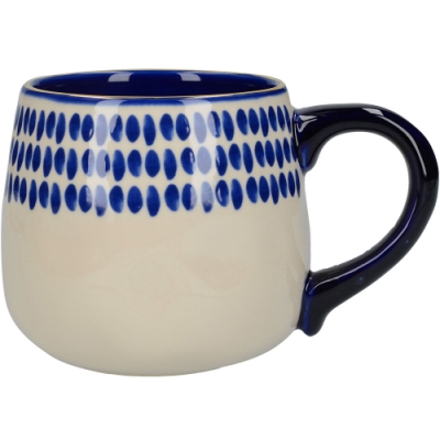 《CreativeTops》靛藍馬克杯(波點450ml) | 水杯 茶杯 咖啡杯
