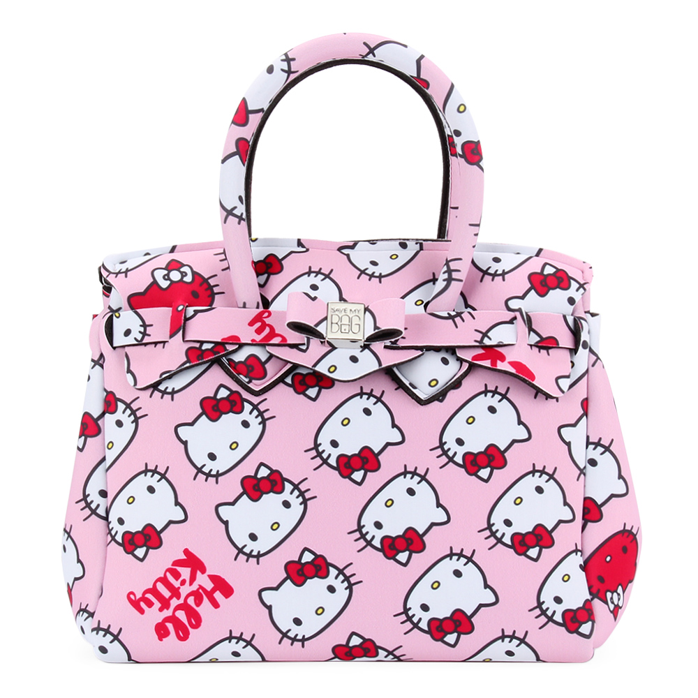 SAVE MY BAG Petite Miss系列Hello Kitty輕量托特包-粉紅色